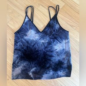 Blue tie dye velvet tank top, American Eagle, size M, super cute!